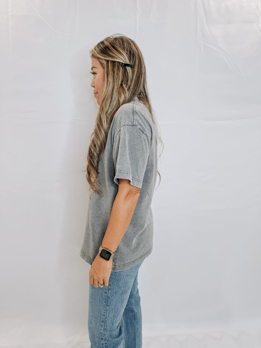 Bloom for the Lord (Oversized Premium Tee-Gray)