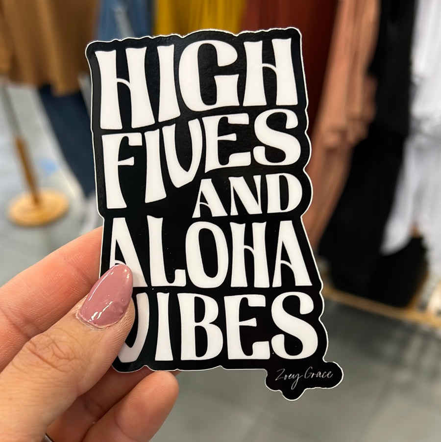 High Fives & Aloha Vibes Decal